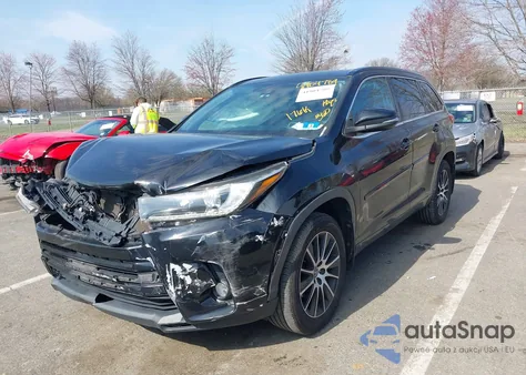 2018 Toyota Highlander Se z USA, uszkodzony, nr VIN 5TDJZRFH9JS551134